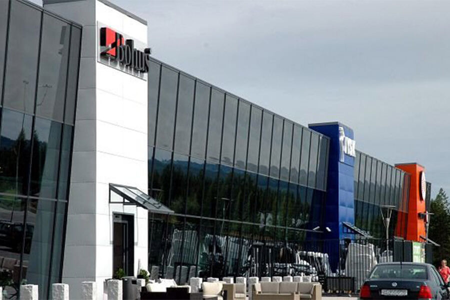 Næringslokalene til Jysk, Bohus og Byggmax på Elverum. Foto Merete N. Netteland