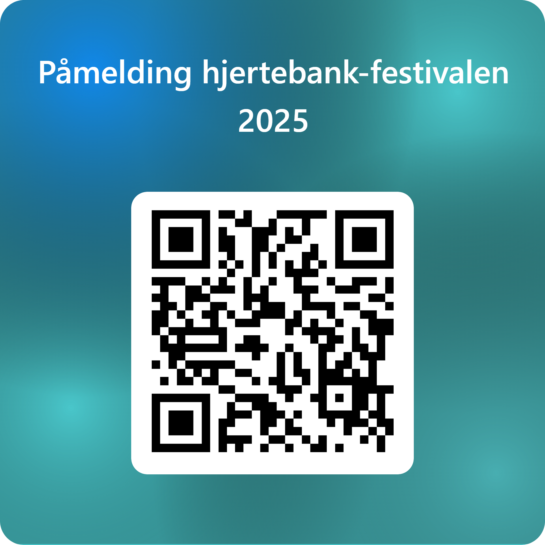 QR-kode for påmelding hjertebank