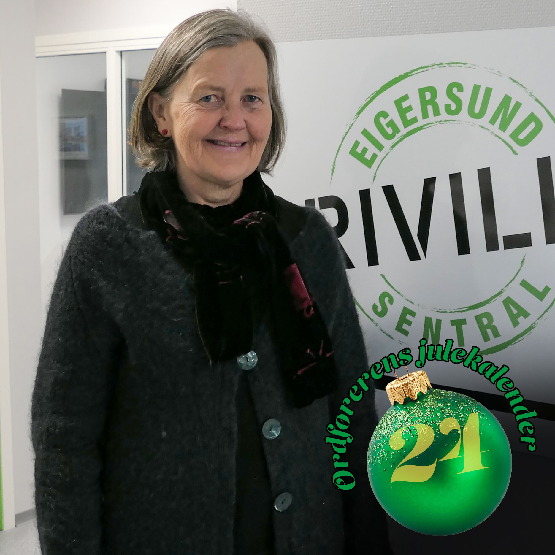 Ingvild Berger med ei julekule