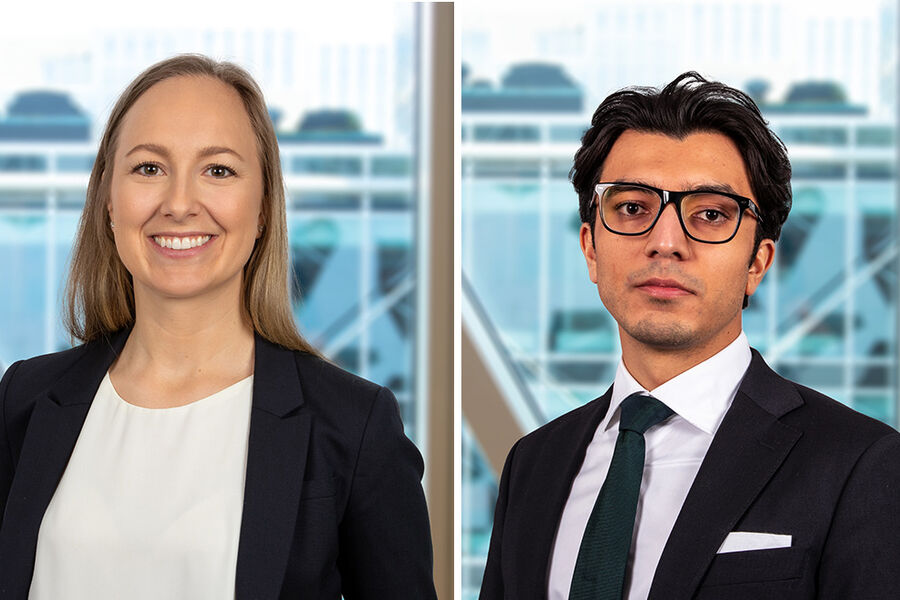 Ea Herstad Øverås og advokatfullmektig Tayyab Ali Butt. Foto: Deloitte Advokatfirma