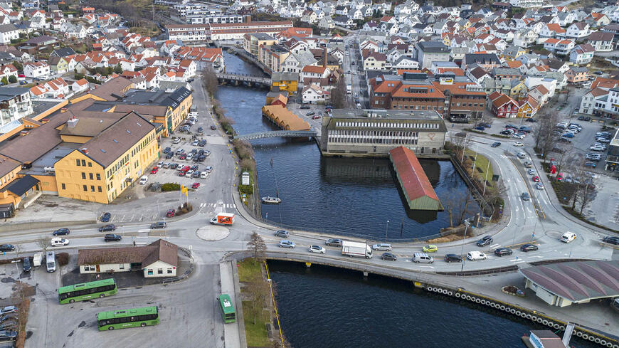 Trafikk i Egersund sentrum
