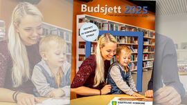 Framsiden til heftet for budsjett for 2025