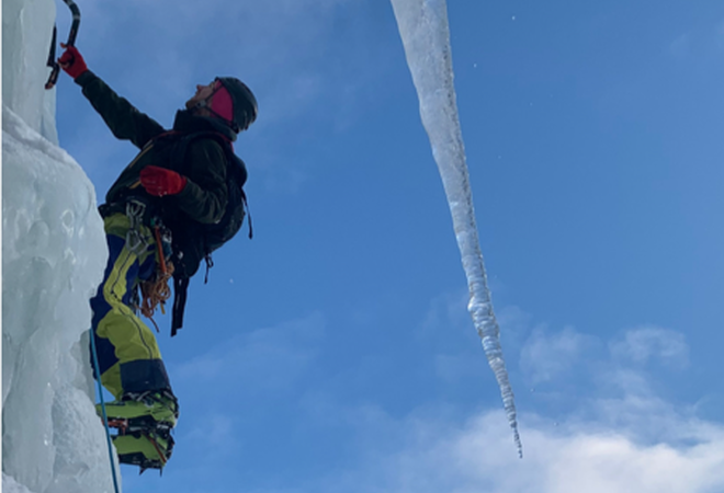 Illustrasjon isklatring. Foto: Midtre Hålogaland friluftsråd