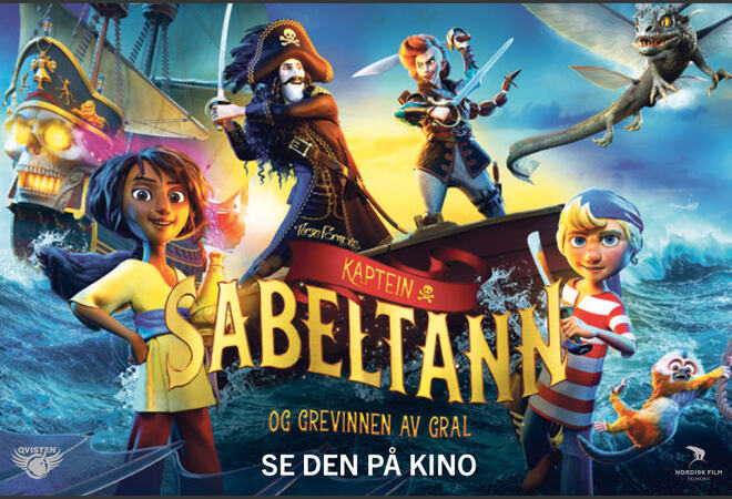 Kaptein Sabeltann på kino, filmplakat