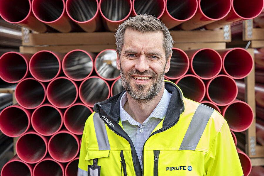 – Dette er en «gamechanger» for oss og for bransjen, sier Sigmund Aandstad i Pipelife Norge. JON ARE BERG JACOBSEN