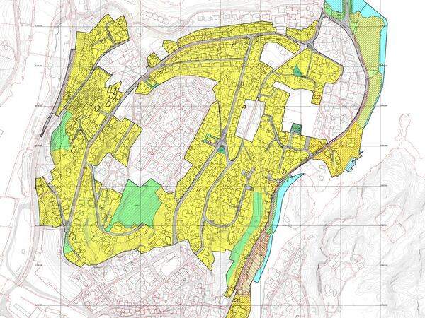 Bildet viser et utsnitt fra plankartet for Detaljreguleringen på Havsøya
