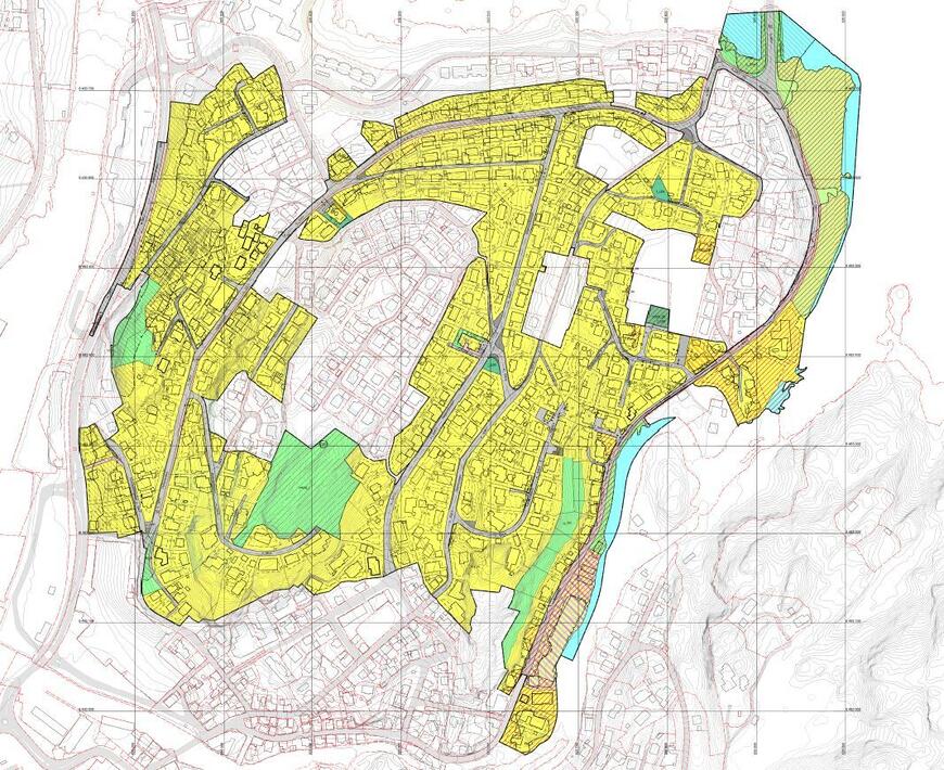 Bildet viser et utsnitt fra plankartet for Detaljreguleringen på Havsøya