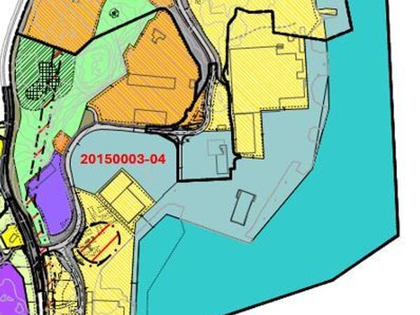 Utsnitt fra kommunens digitale tjeneste viser områdene for planID 20150003-04 og 20150003-08.