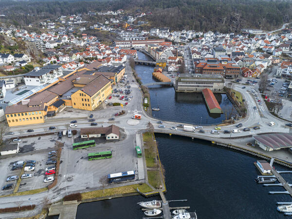 Trafikk i Egersund sentrum