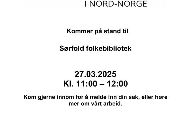 Jusshjelpa Nord-Norge til biblioteket plakat