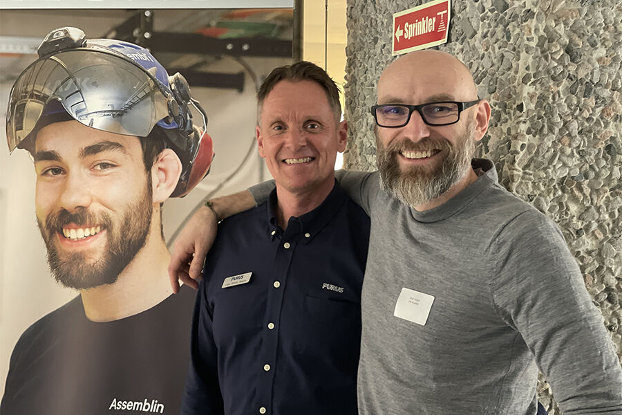 På bildet fra venstre, Lars Andre Røkke, Purus og Erik Vollen i Assemblin. Vollen var nestor for dagens fagdag hos Asseemblin i Oslo.