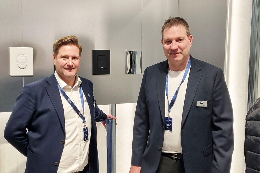 Per-Kristian Grøttumsbråthen, Project Sales Manager, og Bjørn-Erik Kjøle, Project Manager i Grohe, har mange spennende og nye produkter som lanseres fortløpende i Norge i 2025. Per-Kristian Grøttumsbråthen, Project Sales Manager, og Bjørn-Erik Kjøle, Project Manager i Grohe, har mange spennende og nye produkter som lanseres fortløpende i Norge i 2025.