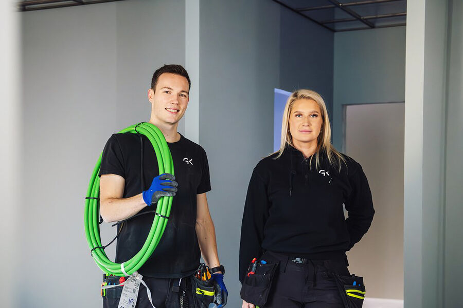 Benjamin Byggmästar og Carolina Jungblut i GK i Tromsø.