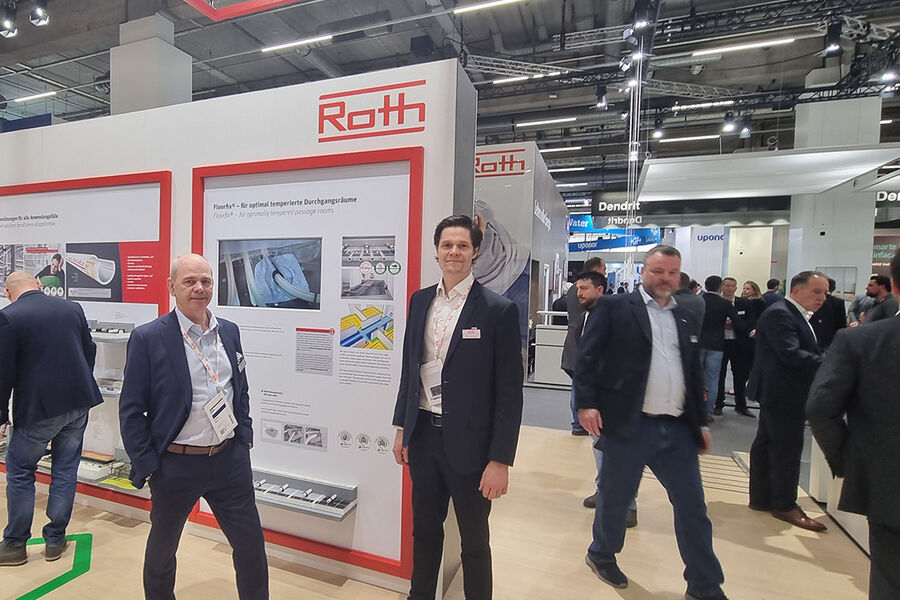 Morten Øren, Managing Director, og produktsjef Audun Martinsen i Roth Norge hadde mange norske kunder innom standen på ISH i mars.