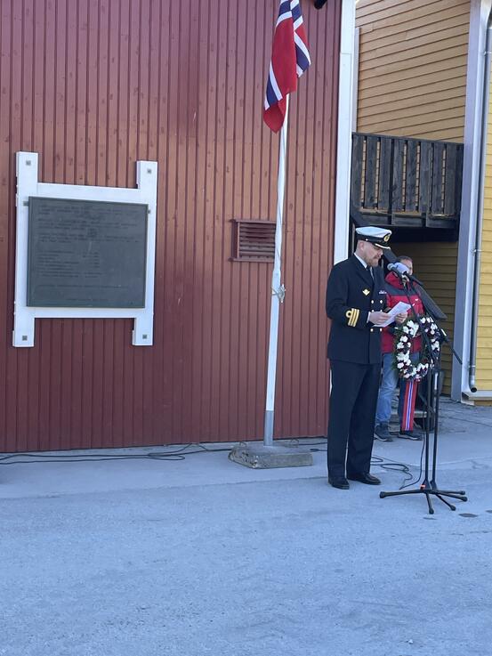 Orlogskaptein Stig Brandal fra HV 16. Foto: JGB frigjørings-og veterandagen 2025-1