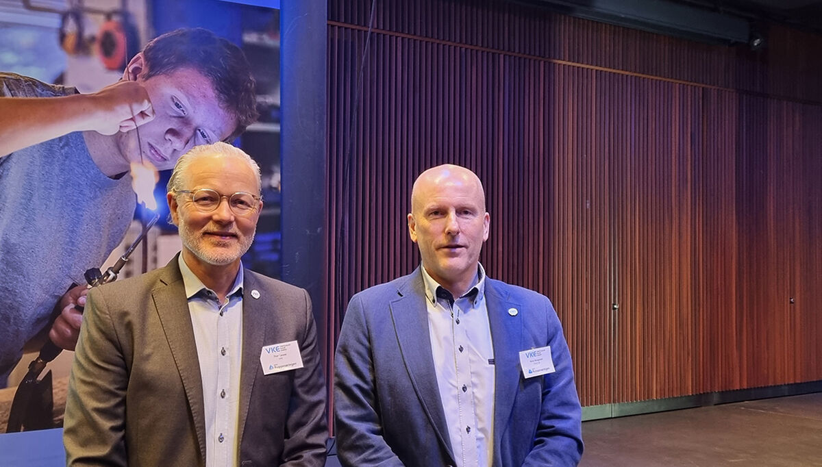 Adm.direktør Thor Lexow,  og styreleder Knut Skogstad i VKE, var godt fornøyd med konferansen sist torsdag. - Viktig å få belyst mange temaer rundt energieffektivisering og hva som må gjøres, og ikke minst ivaretas, var deres oppsummering etter mange gode innlegg av dyktige foredragsholdere.