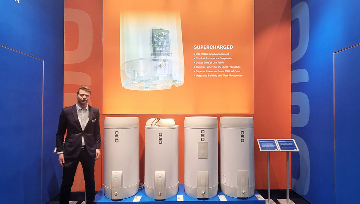 Lars Buan, Project Manager i OSO Energy på ISH Messen tidligere i år.