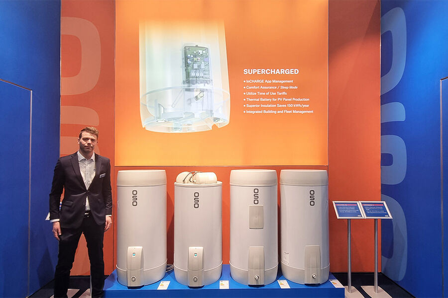 Lars Buan, Project Manager i OSO Energy på ISH Messen tidligere i år.