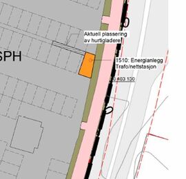Illustrasjon som viser plassering av trafo