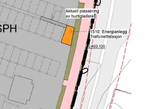 Illustrasjon som viser plassering av trafo Illustrasjon som viser plassering av trafo