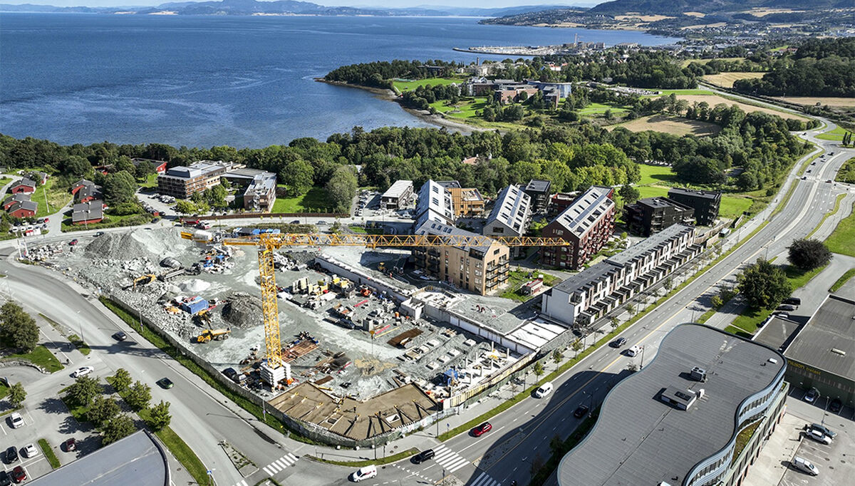 I Leangenbukten, Trondheim skal det bygges 500 nye boliger innen 2030.