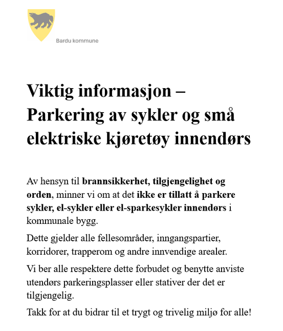 Parkering sykler