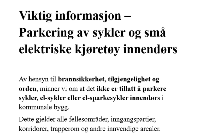 Parkering sykler
