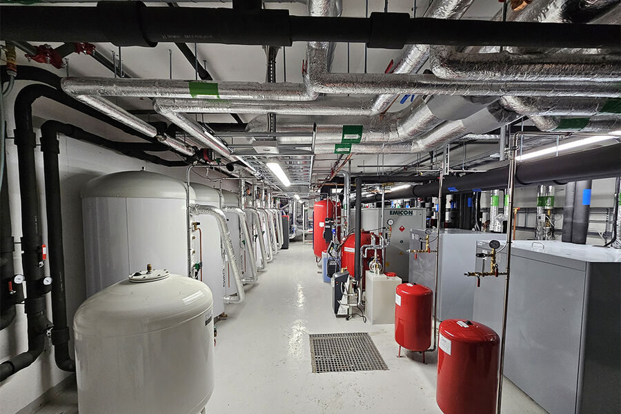 Bravida har utviklet energisentralen til det innovative boligprosjektet Gartnersletta i Trondheim. Prosjektet er verdens første i sitt slag – boliger som produserer mer energi enn de bruker. Foto: NTE