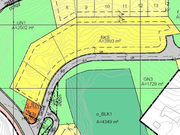 Utsnitt fra plankart av foreslått endring. Snuhanken legges i forbindelse med o_SKV4. Utsnitt fra plankart av foreslått endring. Snuhanken legges i forbindelse med o_SKV4.