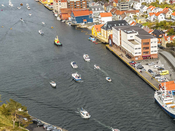 Båtkortesje i Egersund