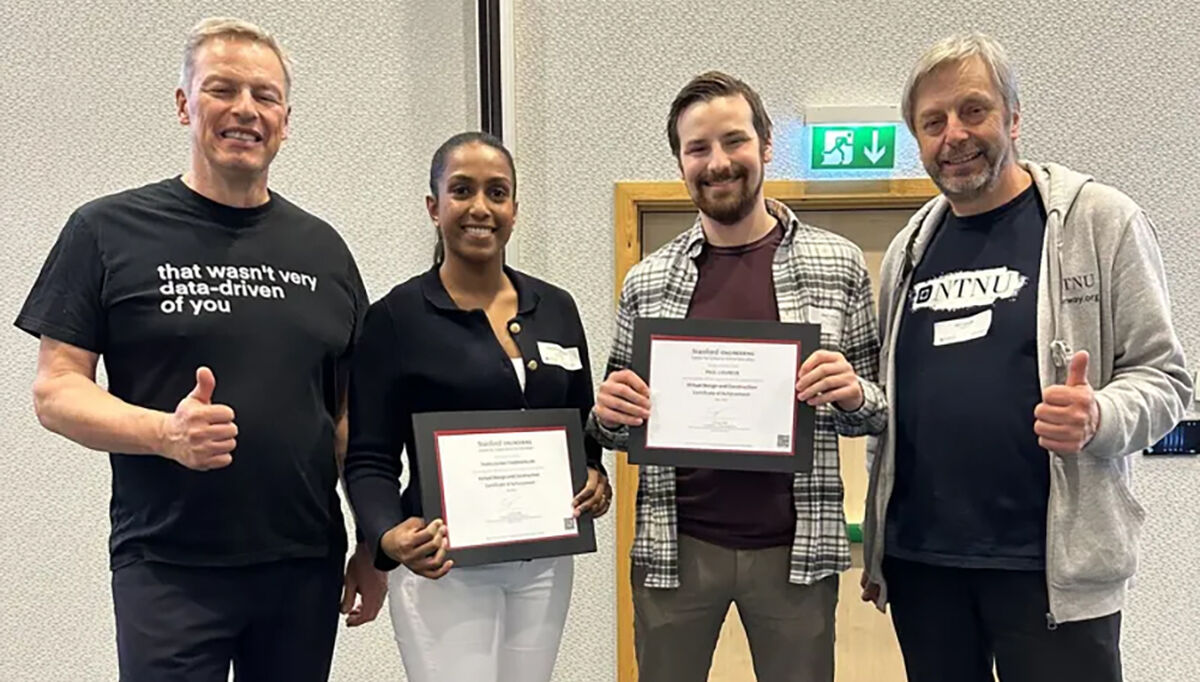Tre ansatte i Bravida har fullført den ettertraktede VDC-sertifiseringen gjennom NTNU og Stanford University.