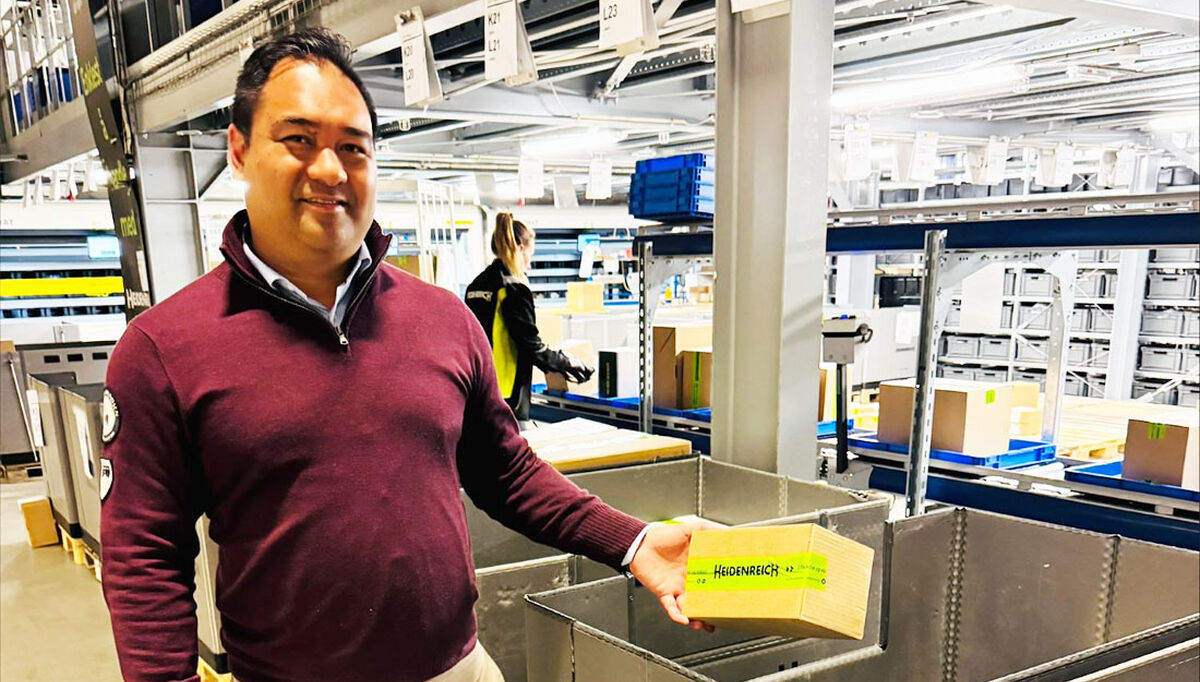 James Ocampo IT-direktør i Heidenreich sørger også for nettordrene som sendes ut.