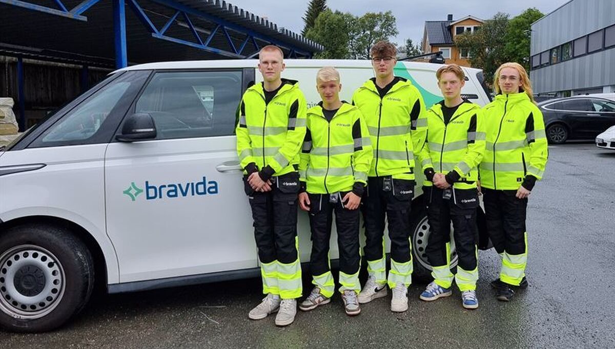 Totalt er det nå 551 lærlinger i Bravida, som er en liten økning fra totalantallet på 541 i 2024. Foto: Bravida