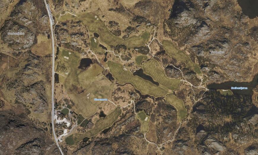 Kartutsnitt av Maurholen golfpark