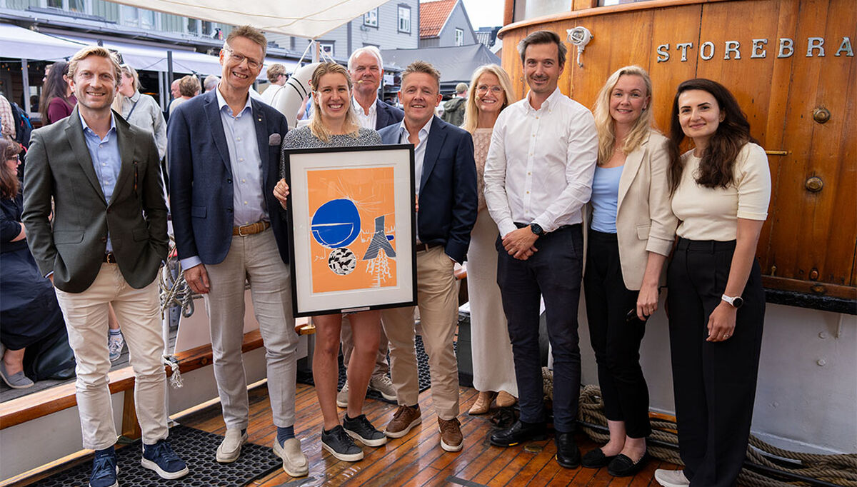 For femte år på rad delte Storebrand Eiendom ut pris. Årets vinnere var prosjektet til OPF og PKH. Foto: Lise Eide Risanger/Storebrand.
