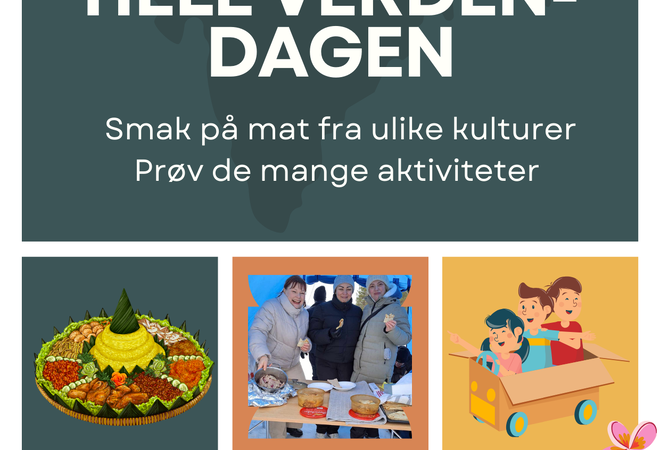 Plakat for Turmat fra hele verden-dagen. 10 september. Klokken 11-14.00 i Kirkeparken