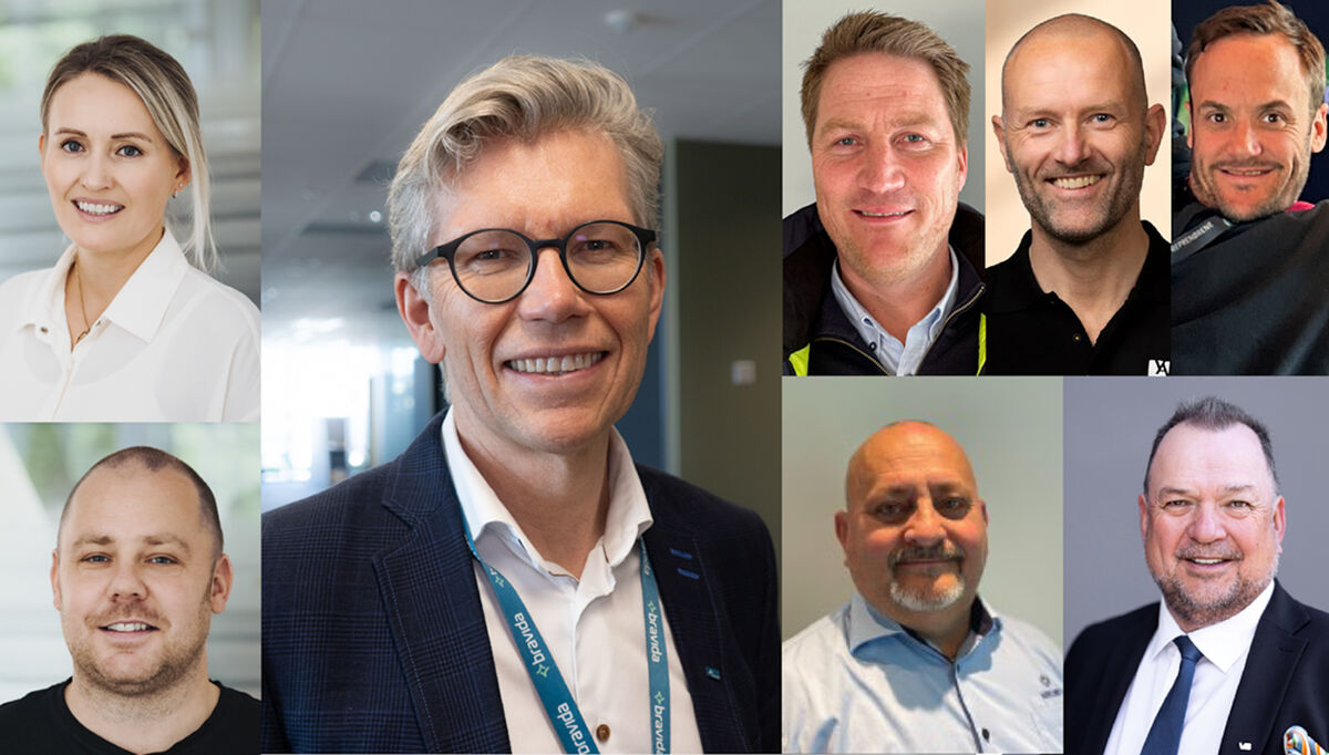 Nytt styre i RørNorge: styreleder Tore Bakke, nestleder Inger Lien Halvorsen, og styremedlemmene Mike Kristiansen, Roar Nilsen, Bjarne Hønningstad, Magnus Jensen Stokke, Frank Gabrielsen og Anders Almestad.