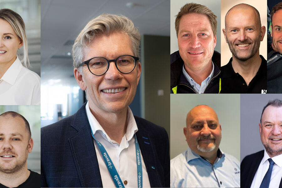 Nytt styre i RørNorge: styreleder Tore Bakke, nestleder Inger Lien Halvorsen, og styremedlemmene Mike Kristiansen, Roar Nilsen, Bjarne Hønningstad, Magnus Jensen Stokke, Frank Gabrielsen og Anders Almestad.