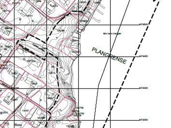 Utsnitt fra plangrense vedlagt oppstartsvarselet. Utsnitt fra plangrense vedlagt oppstartsvarselet.