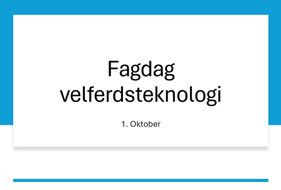 Fagdag velferdstekonoogolgo