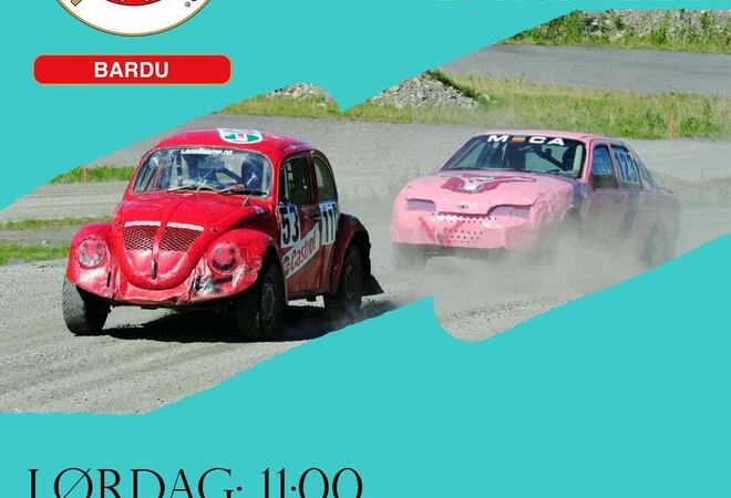 Plakat for rallycross, bilcross og crosscart.