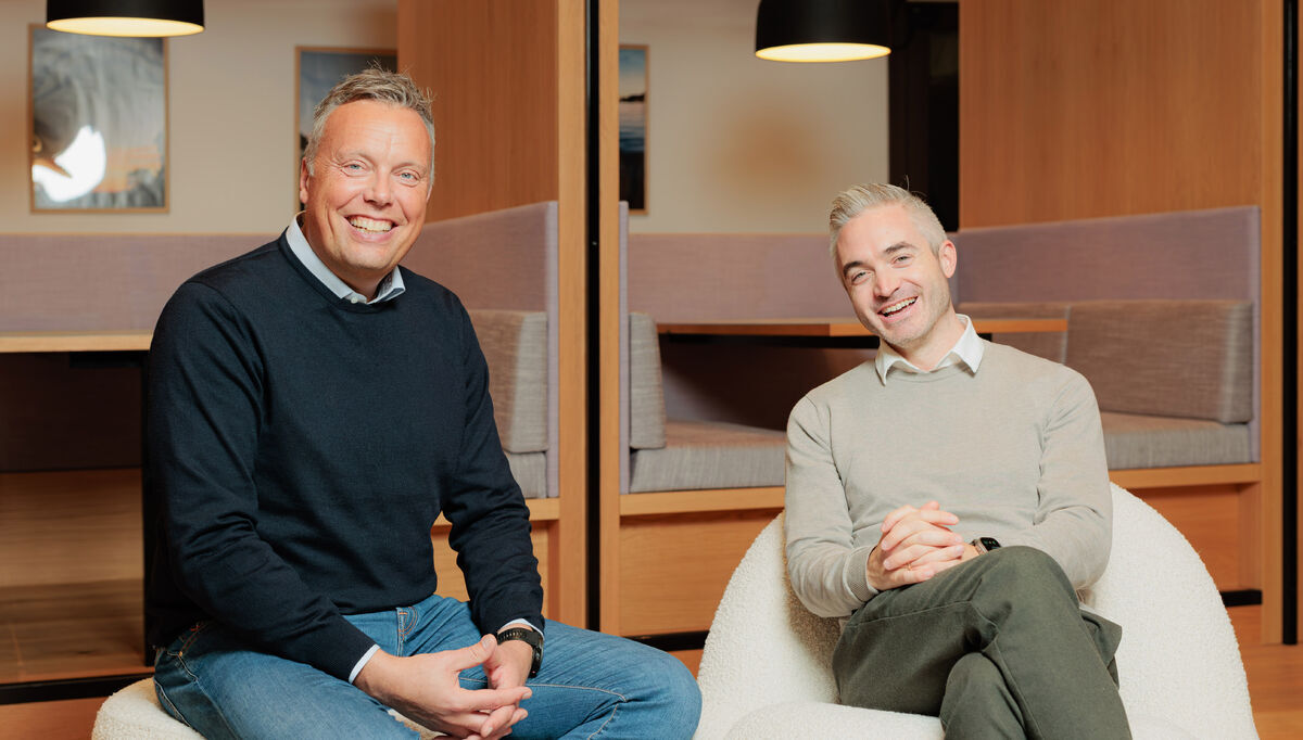Even Gjesdal, administrerende direktør i Noova Energy Systems og Energy Controls gründer og daglig leder Tommy Hagenes.