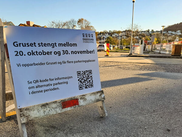 Skilt som henviser til hvor en kan parkere