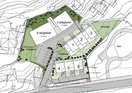 Situasjonsplan av illustrasjonsprosjektet