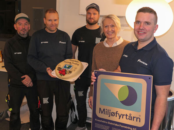 Miljøfyrtårn til Kvassheim elektriske foretning