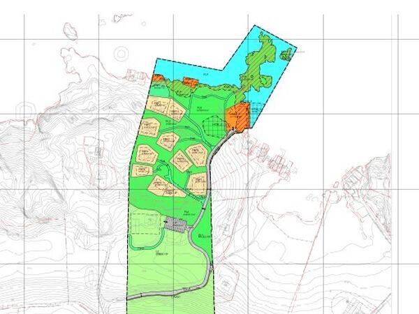 Utsnitt av plankartet.