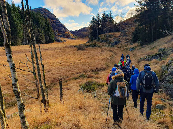 Dalane friluftsråd på tur med torsdagsgjengen en høstdag