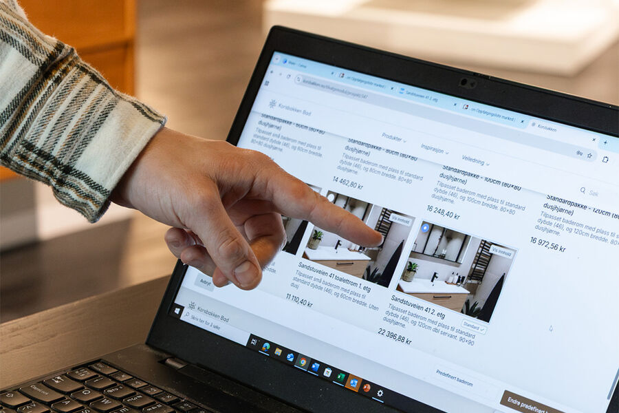 Den digitale tilvalgsmodulen passer like godt for små prosjekt med få bad som for store boligprosjekter med mange leiligheter.