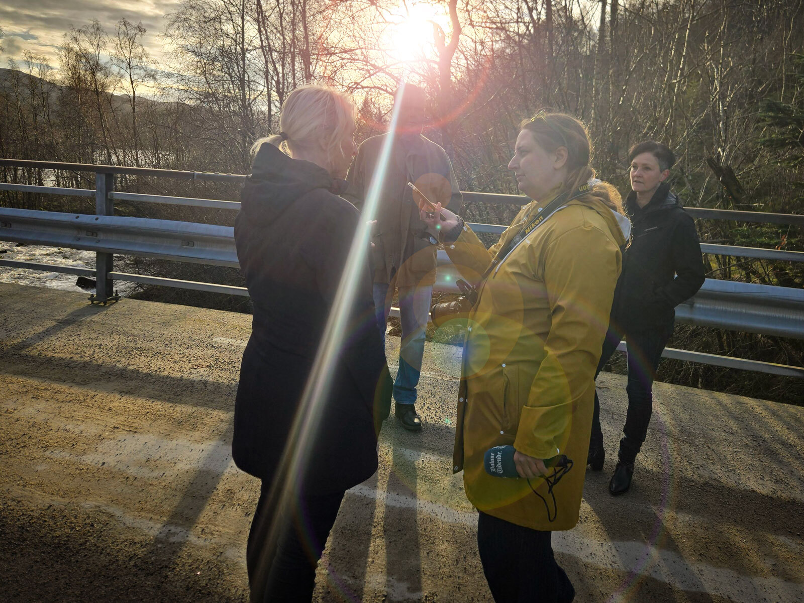 Ordfører blir intervjuet