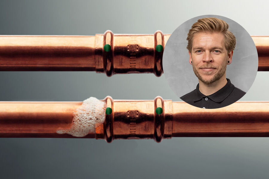 – Mange velger luft i rehabiliteringsprosjekter eller ved minusgrader, og det er forståelig. Men problemet er at det finnes få, om noen, tallfestede grenser for trykk og volum som gjør dette sikkert. Da overlates vurderingen til skjønn, og resultatet blir svært forskjellig fra prosjekt til prosjekt, sier Magnus Markestad, prosjektleder proff i rørleggerbedriften Asbjørn Nordsveen AS i Brumunddal.